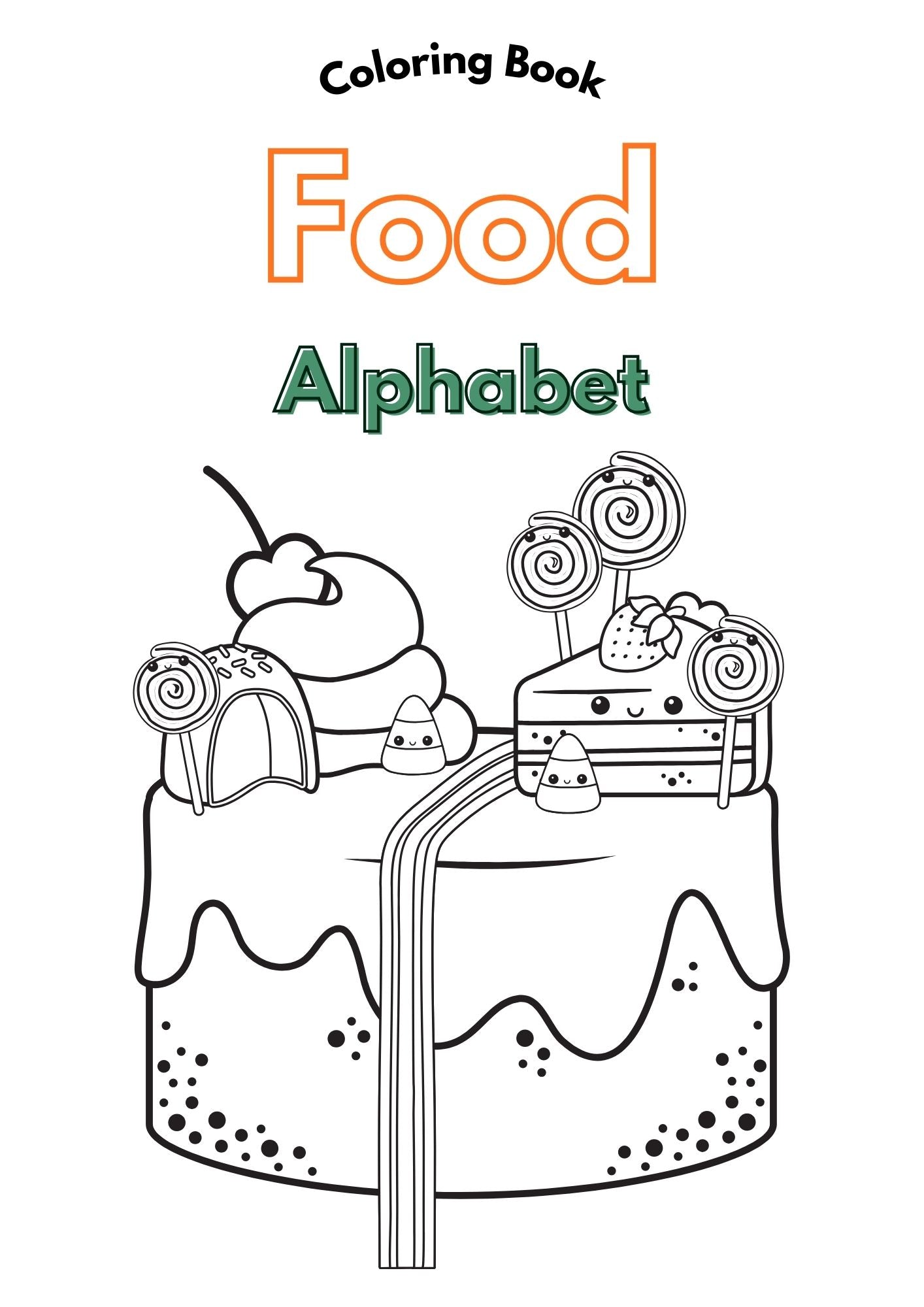 Printable Food Alphabet Coloring Book