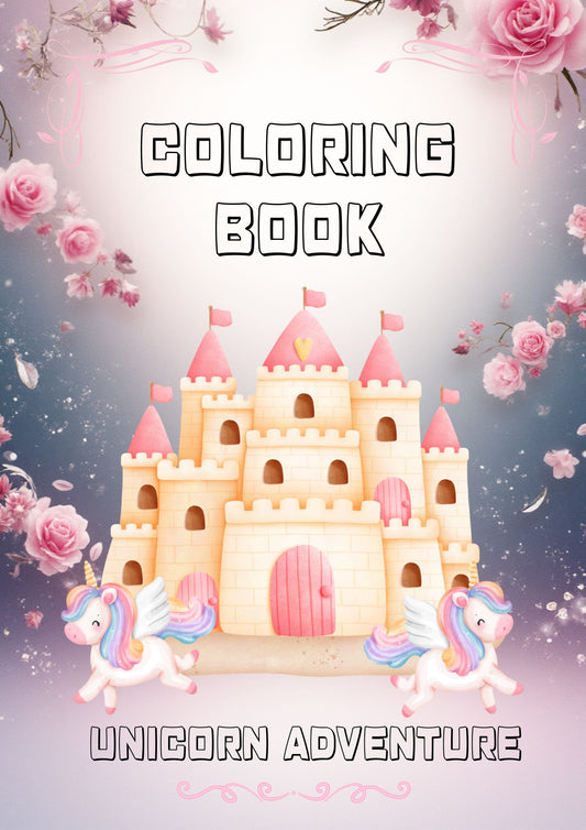Coloring Book Unicorn Adventure for Kids